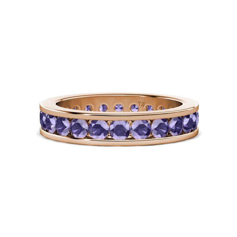 Celina 3.00 mm Round Iolite Eternity Band 