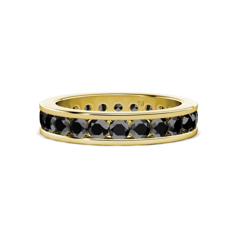 Celina 3.00 mm Round Black Diamond Eternity Band 