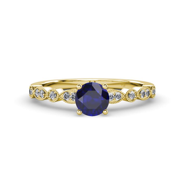 Renea 0.87 ctw Blue Sapphire (5.80 mm) with accented Diamonds Engagement Ring 