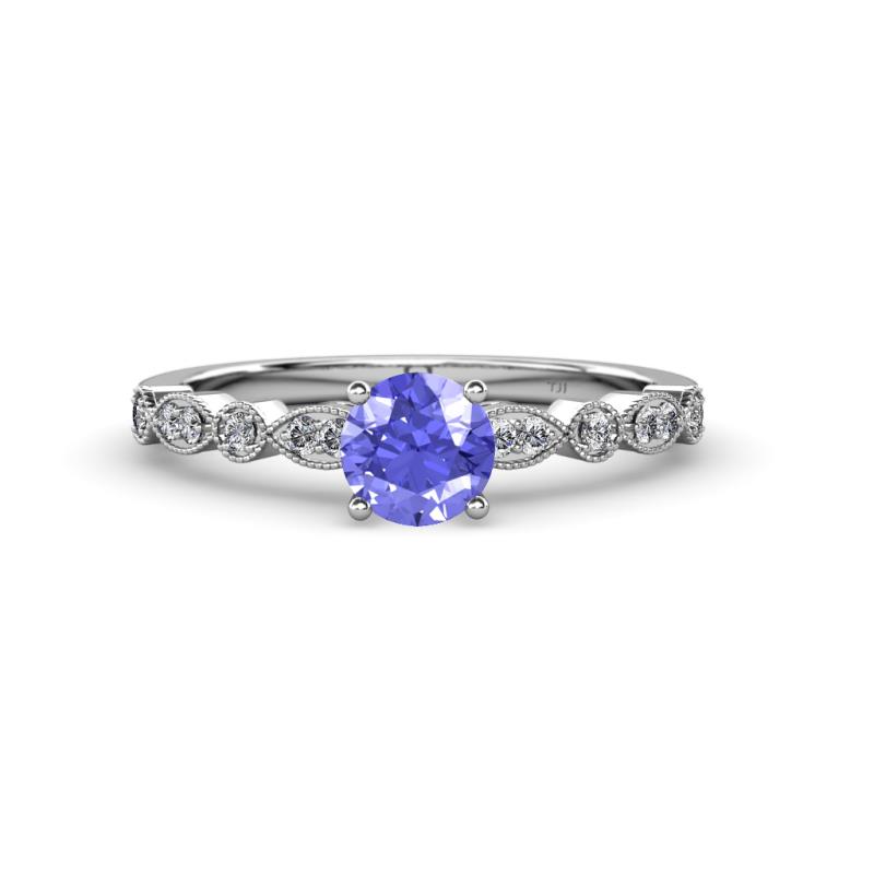 Renea 0.82 ctw Tanzanite (5.80 mm) with accented Diamonds Engagement Ring 