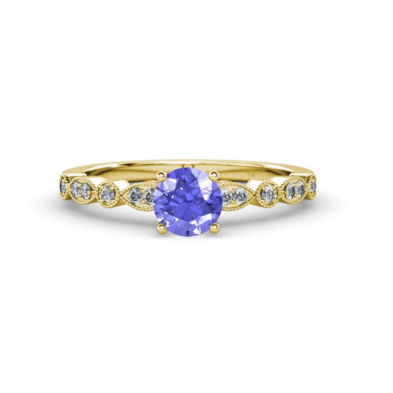 Renea 0.82 ctw Tanzanite (5.80 mm) with accented Diamonds Engagement Ring 