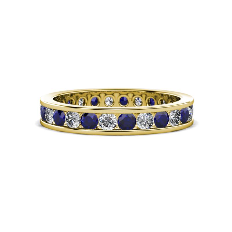Celina 2.70 mm Round Blue Sapphire and Diamond Eternity Band 