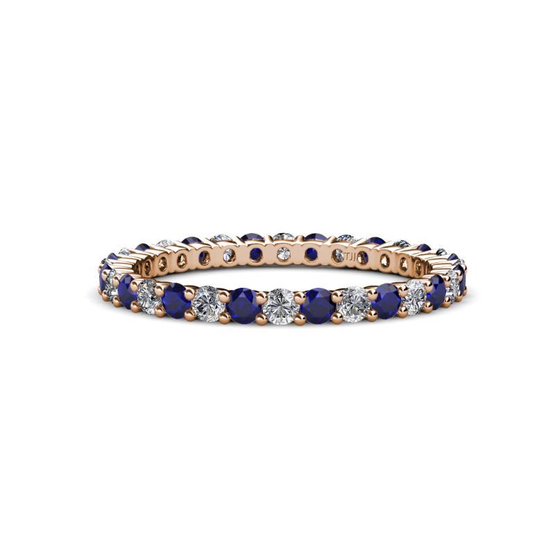 Joyce 2.30 mm Blue Sapphire and Diamond Eternity Band 
