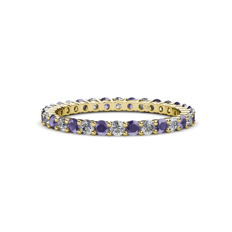 Joyce 2.30 mm Iolite and Diamond Eternity Band 