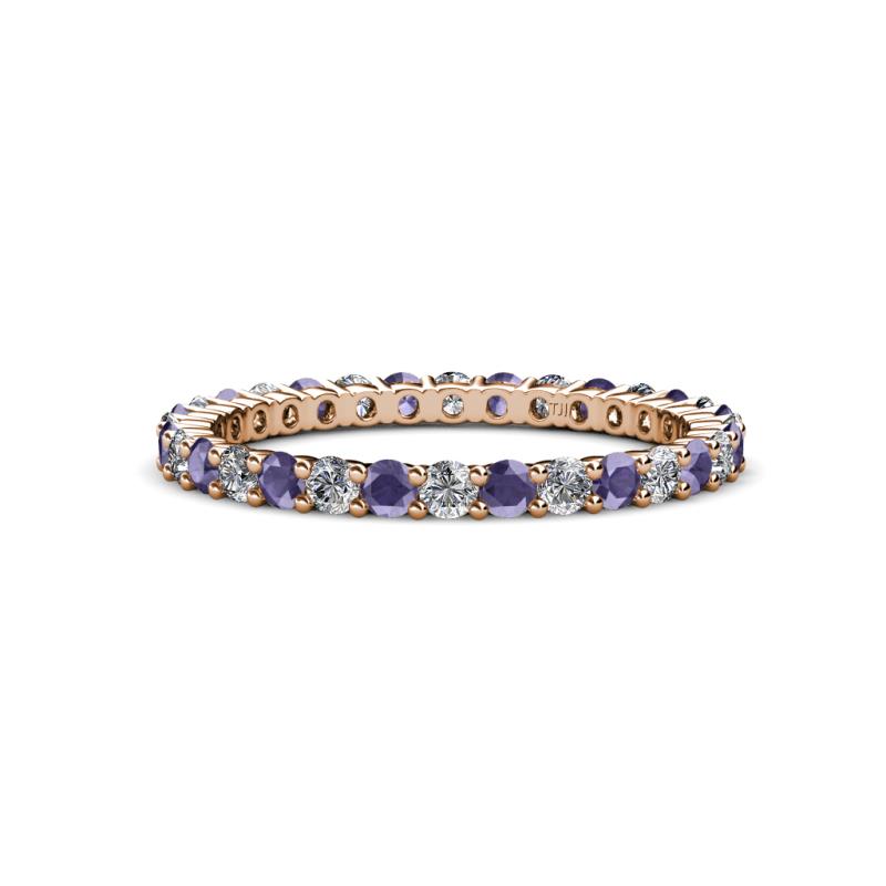 Joyce 2.30 mm Iolite and Diamond Eternity Band 