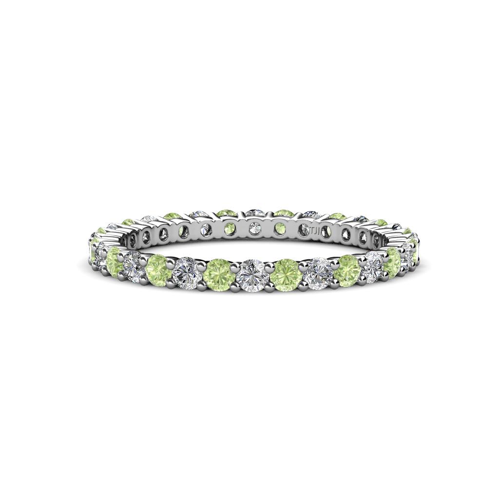 Joyce 2.30 mm Peridot and Diamond Eternity Band 