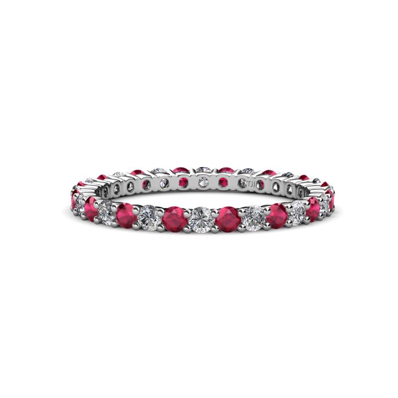 Joyce 2.30 mm Ruby and Diamond Eternity Band 