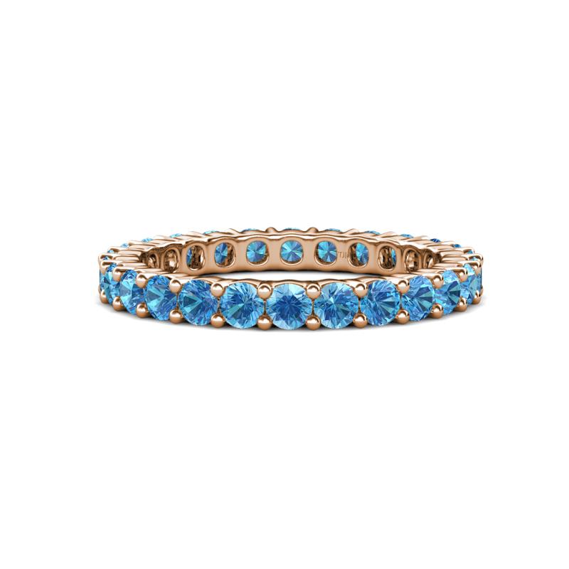Joyce 3.00 mm Blue Topaz Eternity Band 