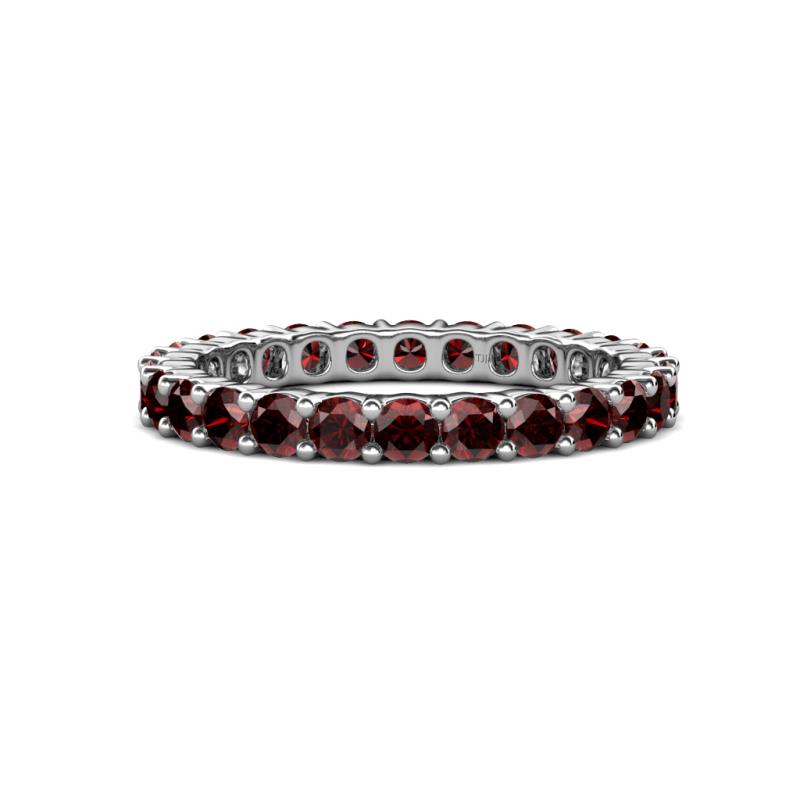 Joyce 3.00 mm Red Garnet Eternity Band 