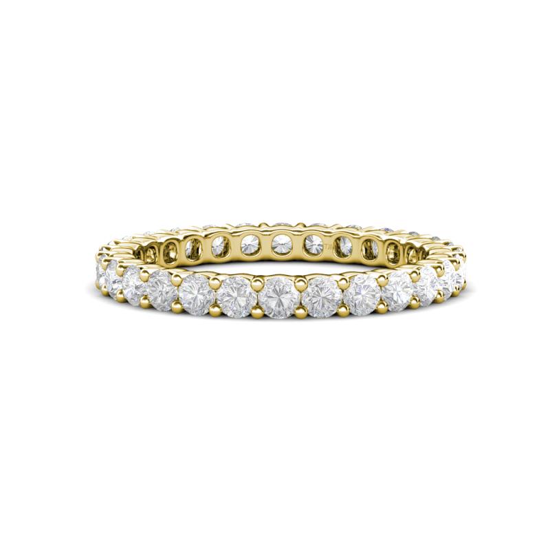 Joyce 2.70 mm Round White Sapphire Eternity Band 