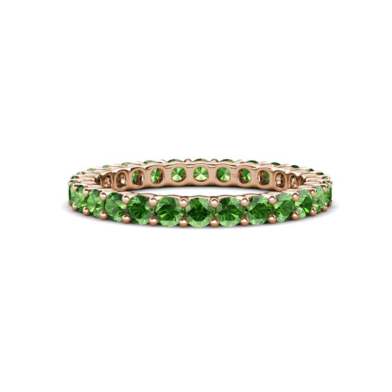 Joyce 2.70 mm Round Green Garnet Eternity Band 