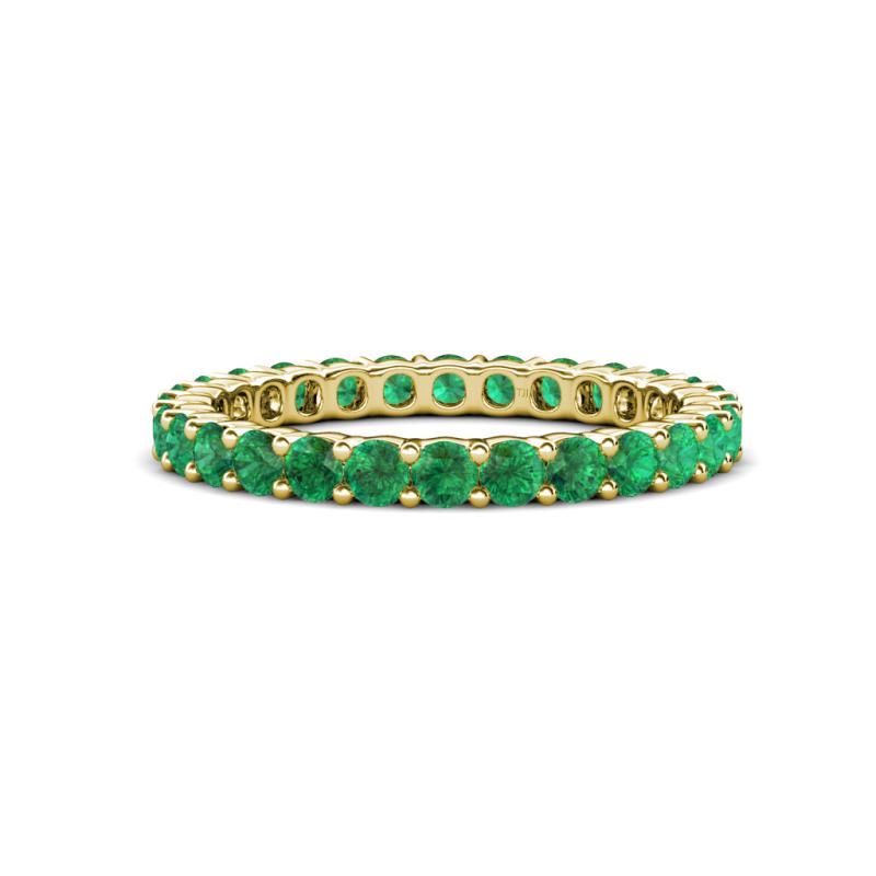 Joyce 2.70 mm Round Emerald Eternity Band 