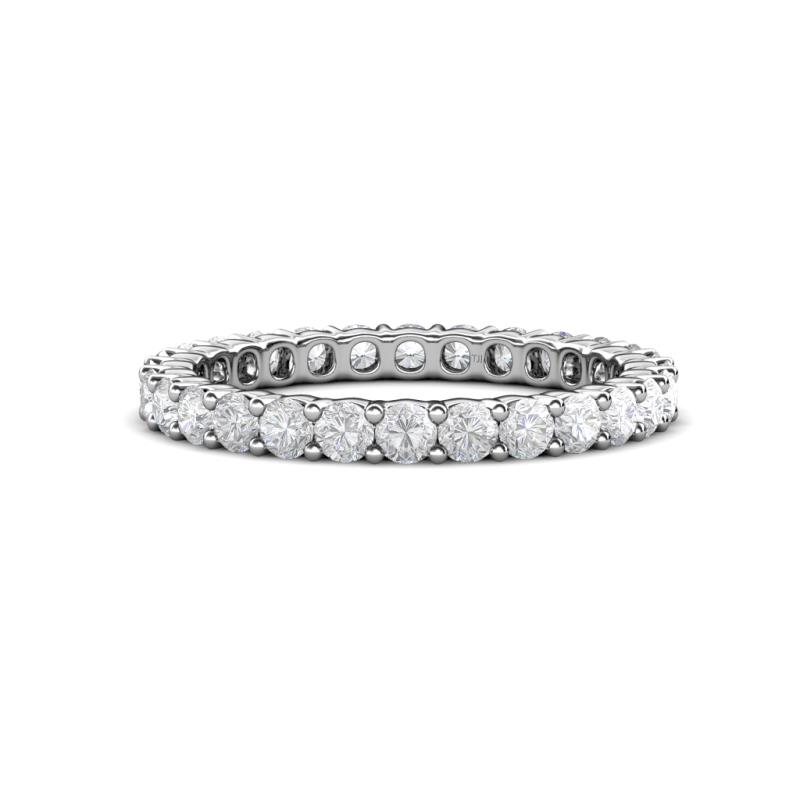 Joyce 2.70 mm Round White Sapphire Eternity Band 
