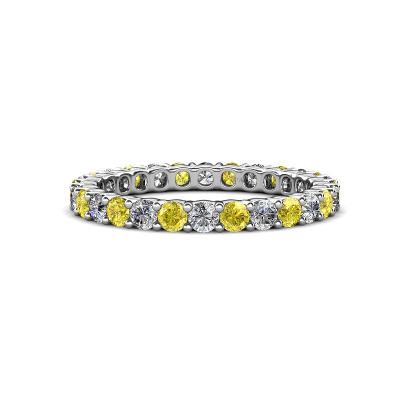 Joyce 2.70 mm Yellow Sapphire and Diamond Eternity Band 