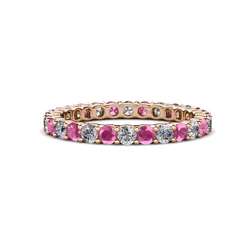 Joyce 2.70 mm Pink Sapphire and Diamond Eternity Band 