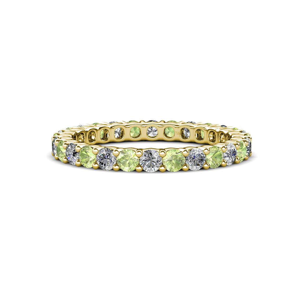 Joyce 2.70 mm Peridot and Diamond Eternity Band 