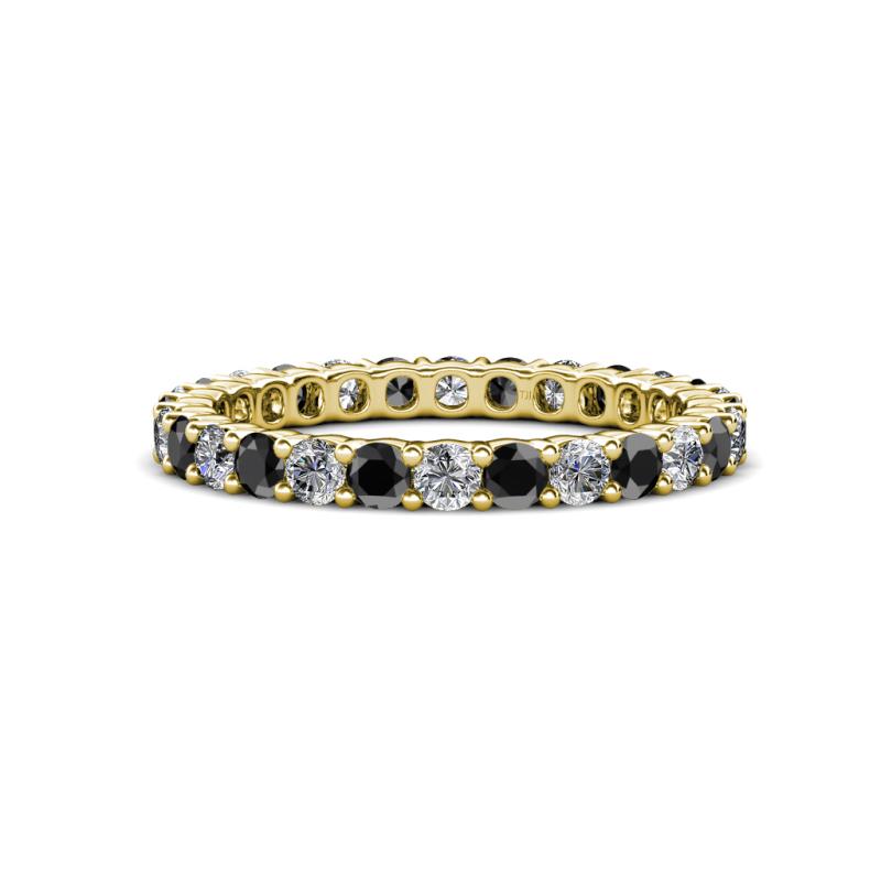 Joyce 2.70 mm Black and White Diamond Eternity Band 