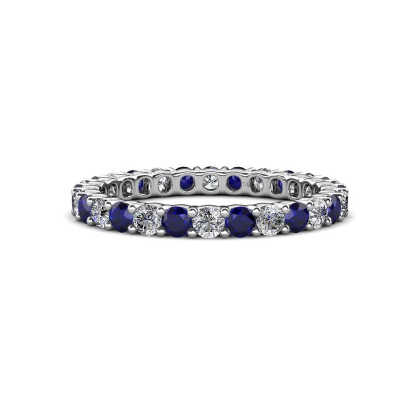 Joyce 2.70 mm Blue Sapphire and Diamond Eternity Band 