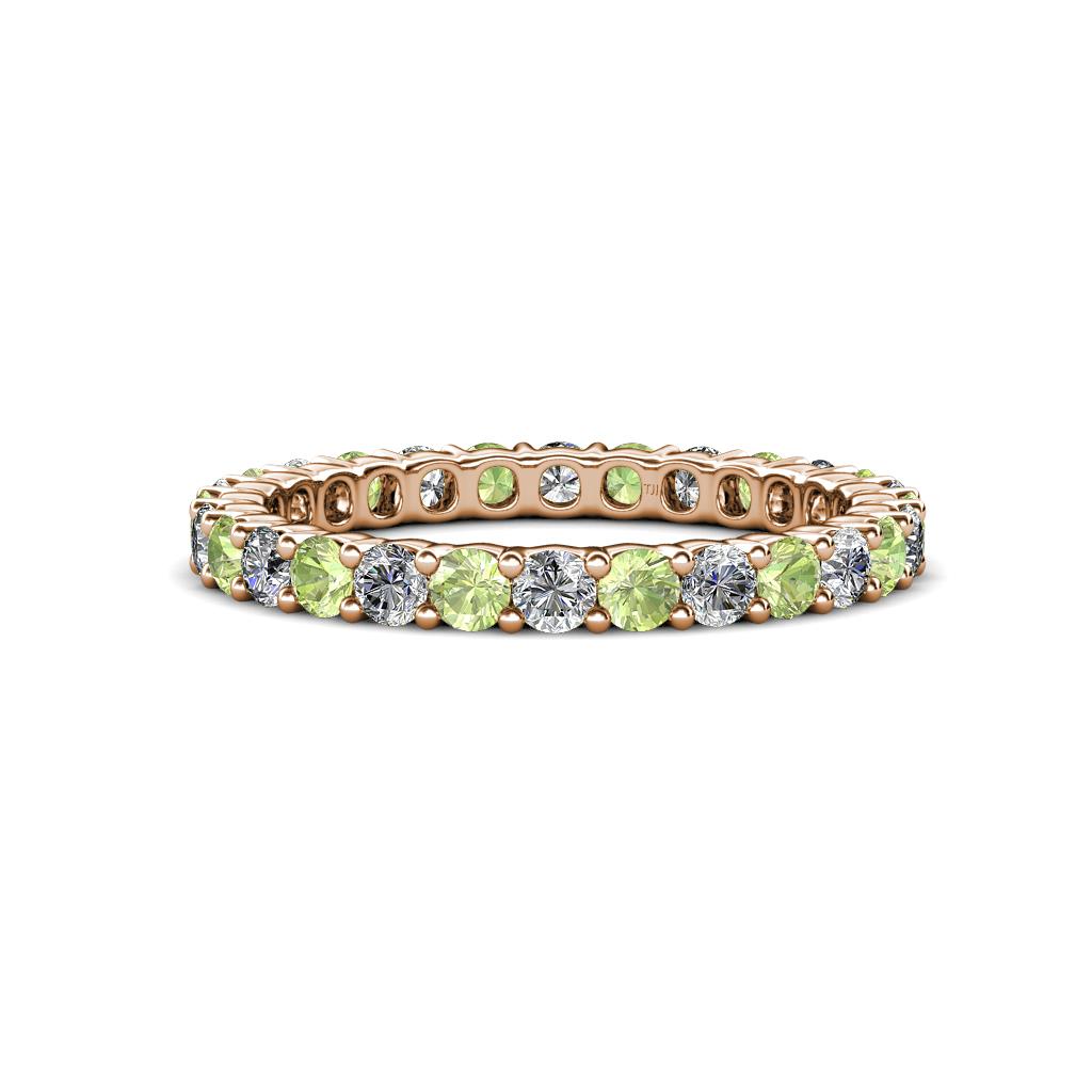 Joyce 2.70 mm Peridot and Diamond Eternity Band 