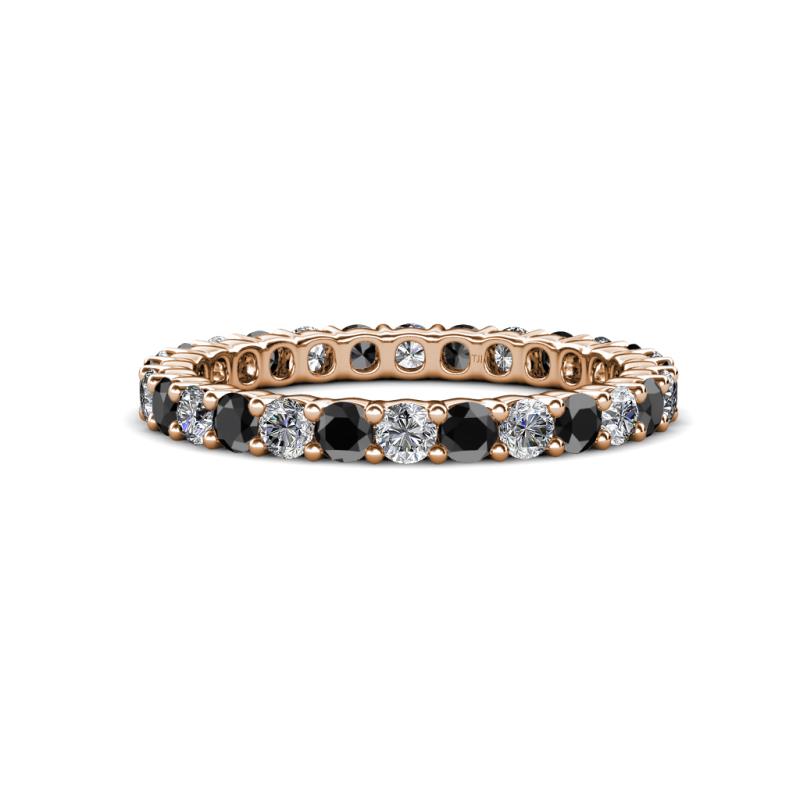 Joyce 2.70 mm Black and White Diamond Eternity Band 