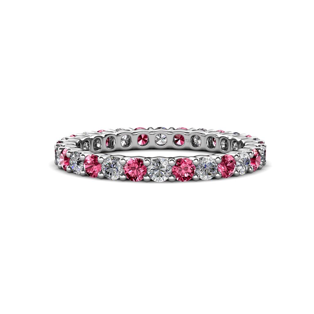 Joyce 2.70 mm Pink Tourmaline and Diamond Eternity Band 