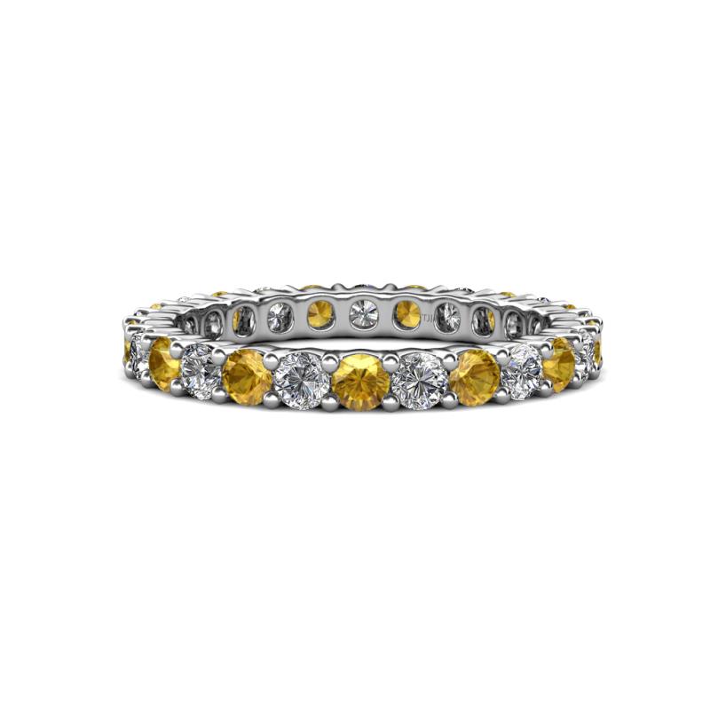 Joyce 3.00 mm Citrine and Diamond Eternity Band 