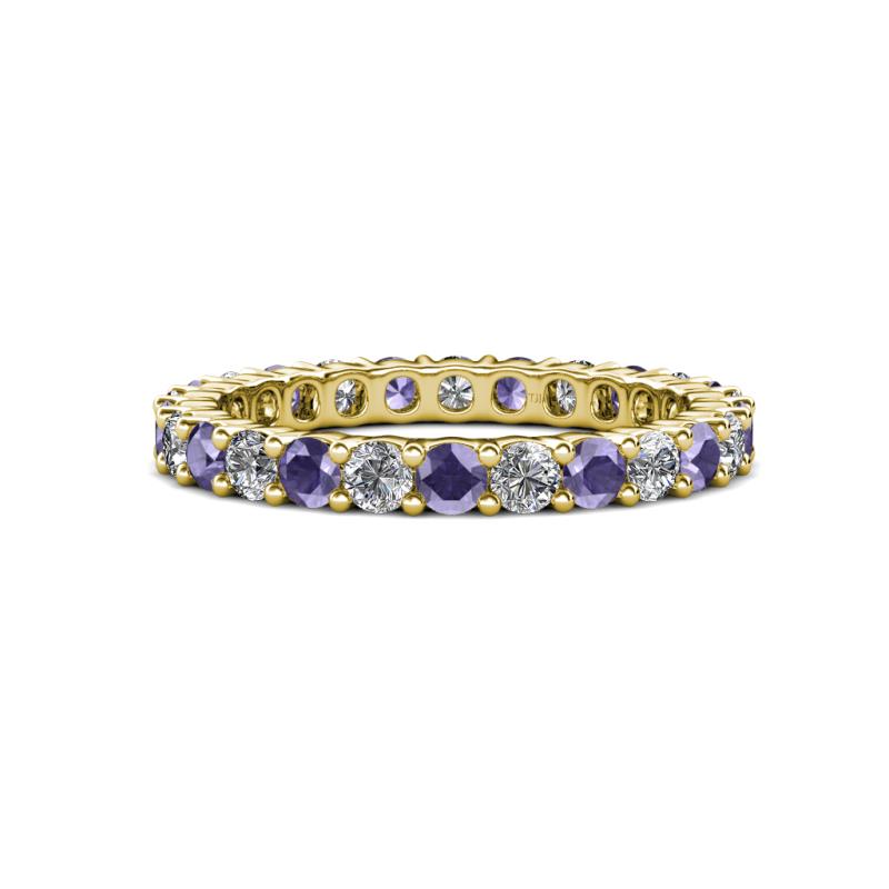 Joyce 3.00 mm Iolite and Diamond Eternity Band 