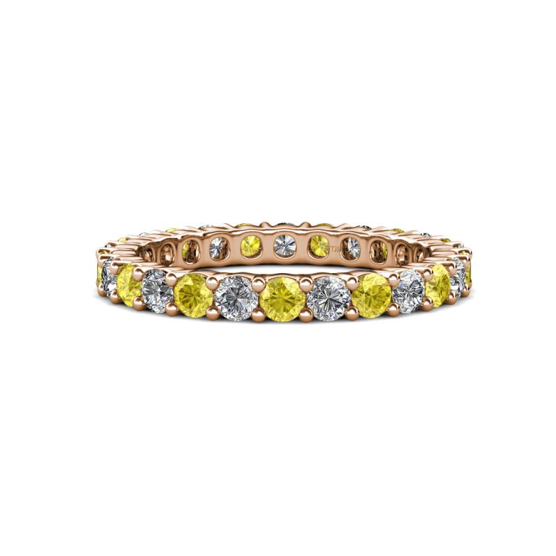 Joyce 3.00 mm Yellow Sapphire and Diamond Eternity Band 