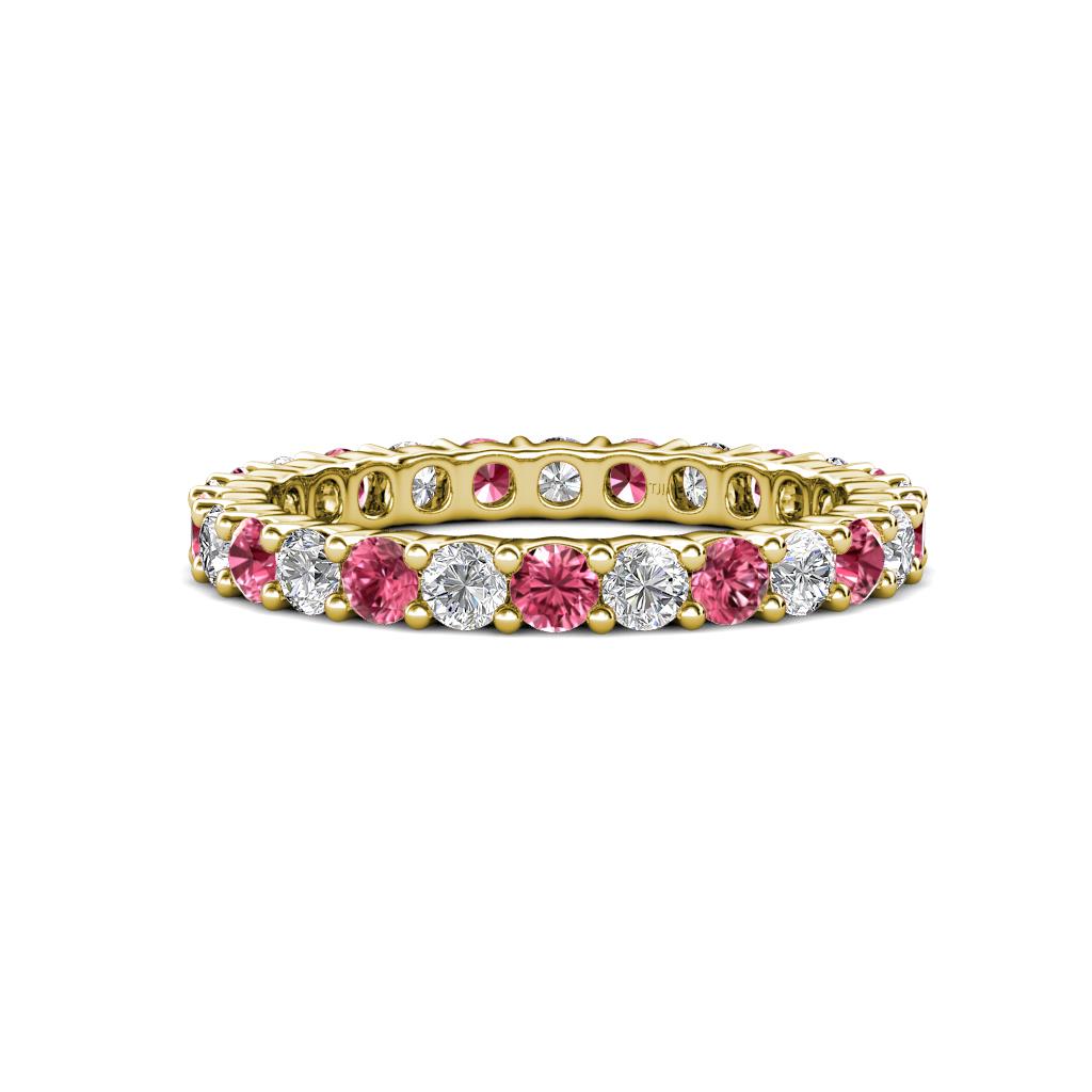 Joyce 3.00 mm Pink Tourmaline and Diamond Eternity Band 