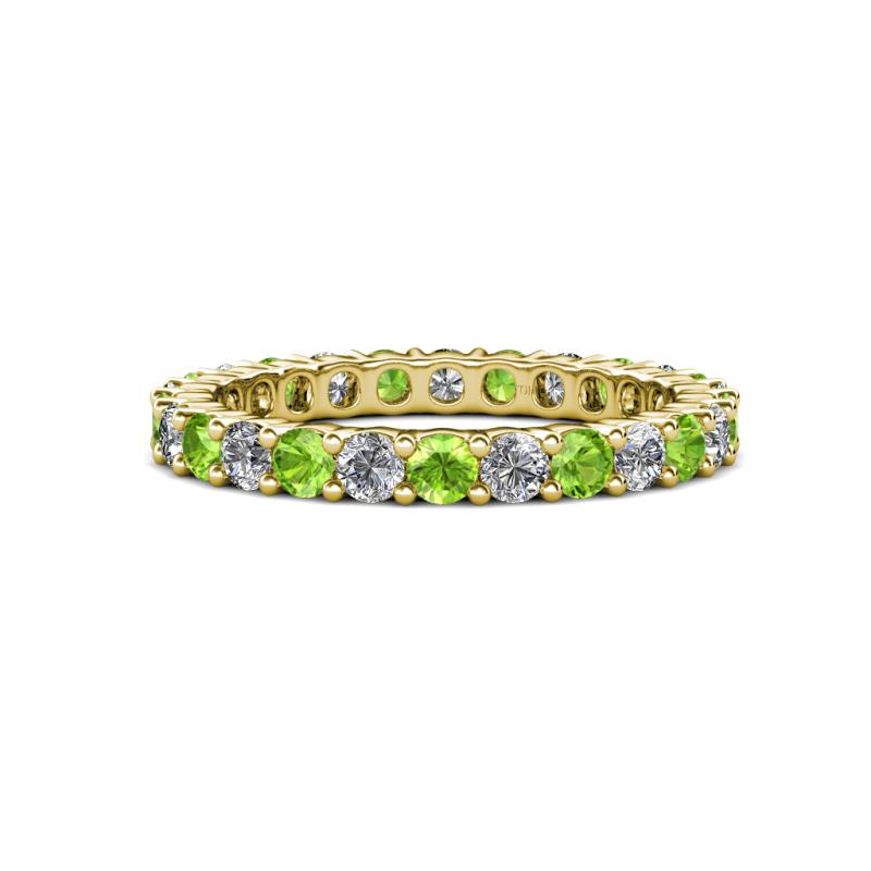 Joyce 3.00 mm Peridot and Diamond Eternity Band 
