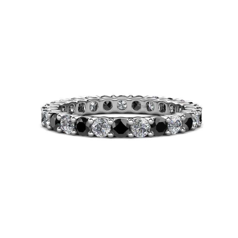 Joyce 3.00 mm Black and White Diamond Eternity Band 