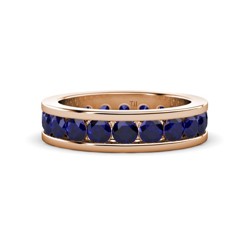 Celina 3.40 mm Round Blue Sapphire Eternity Band 