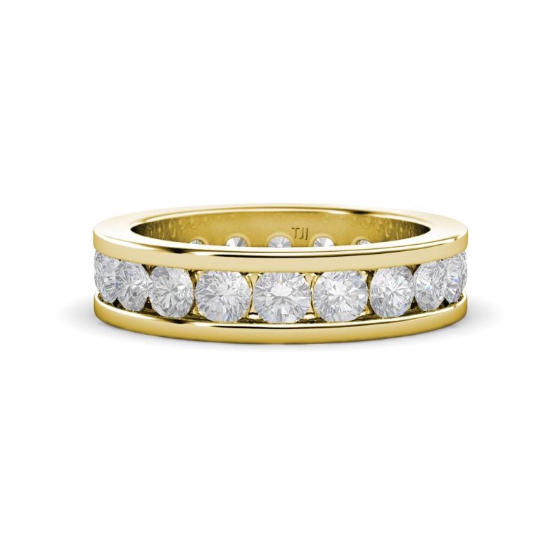 Celina 3.40 mm Round White Sapphire Eternity Band 