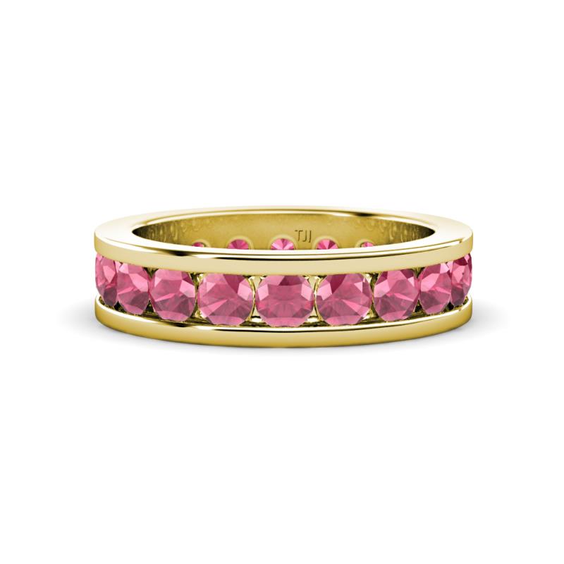 Celina 3.40 mm Round Rhodolite Garnet Eternity Band 