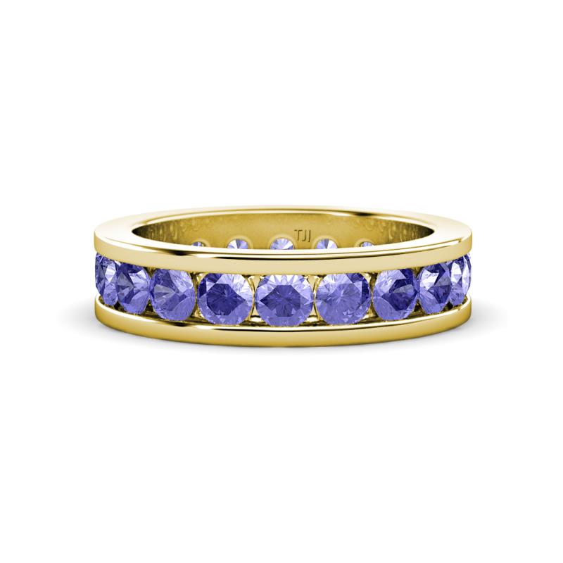 Celina 3.40 mm Round Tanzanite Eternity Band 