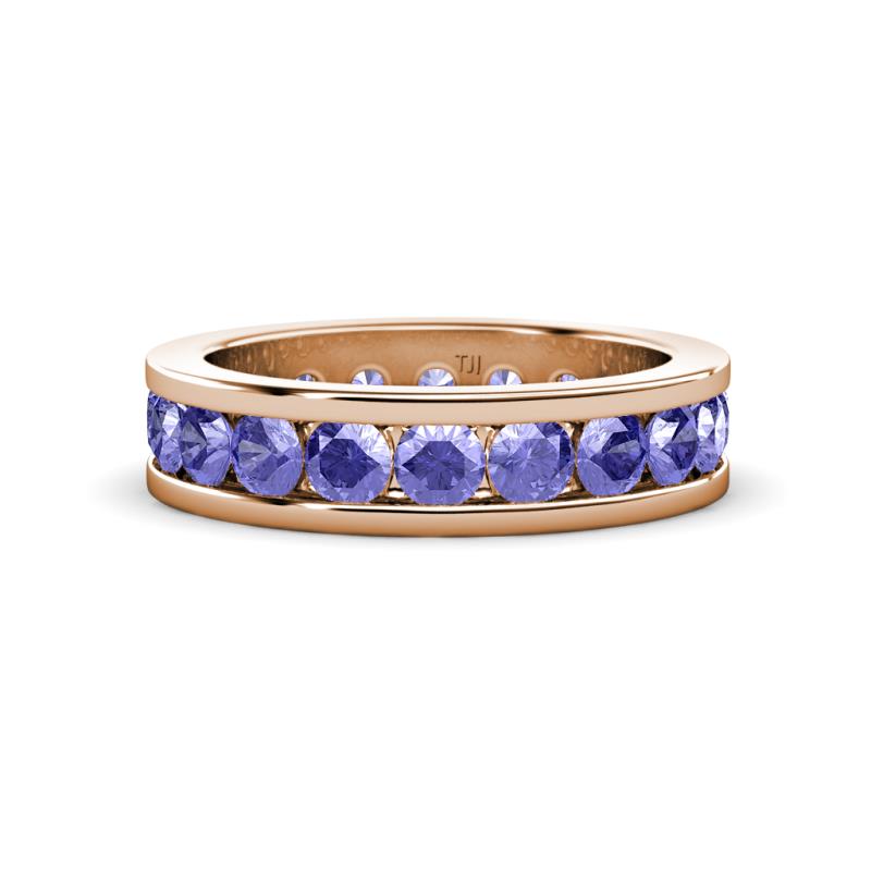 Celina 3.40 mm Round Tanzanite Eternity Band 