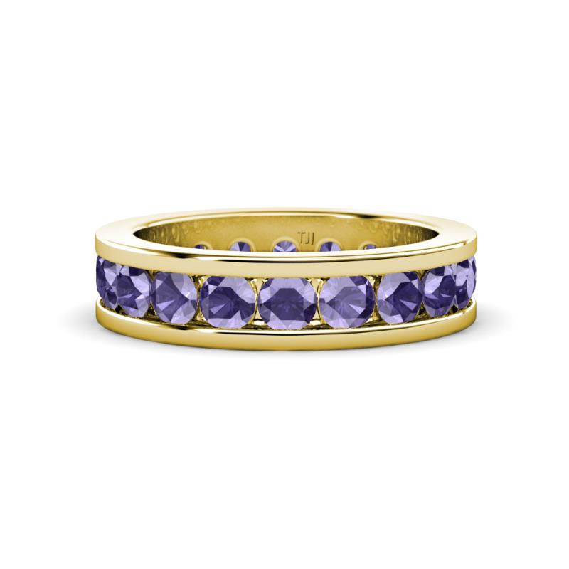 Celina 3.40 mm Round Iolite Eternity Band 