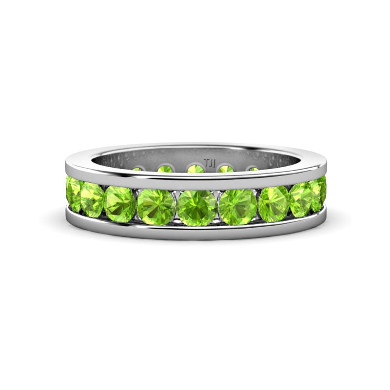 Celina 3.40 mm Round Peridot Eternity Band 