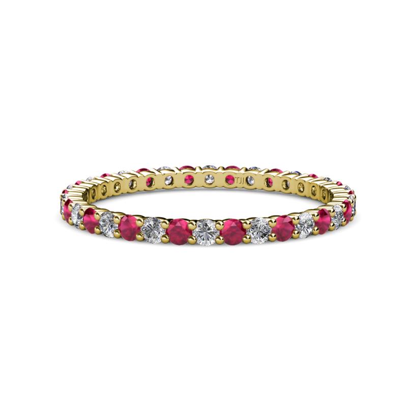 Joyce 2.00 mm Ruby and Diamond Eternity Band 