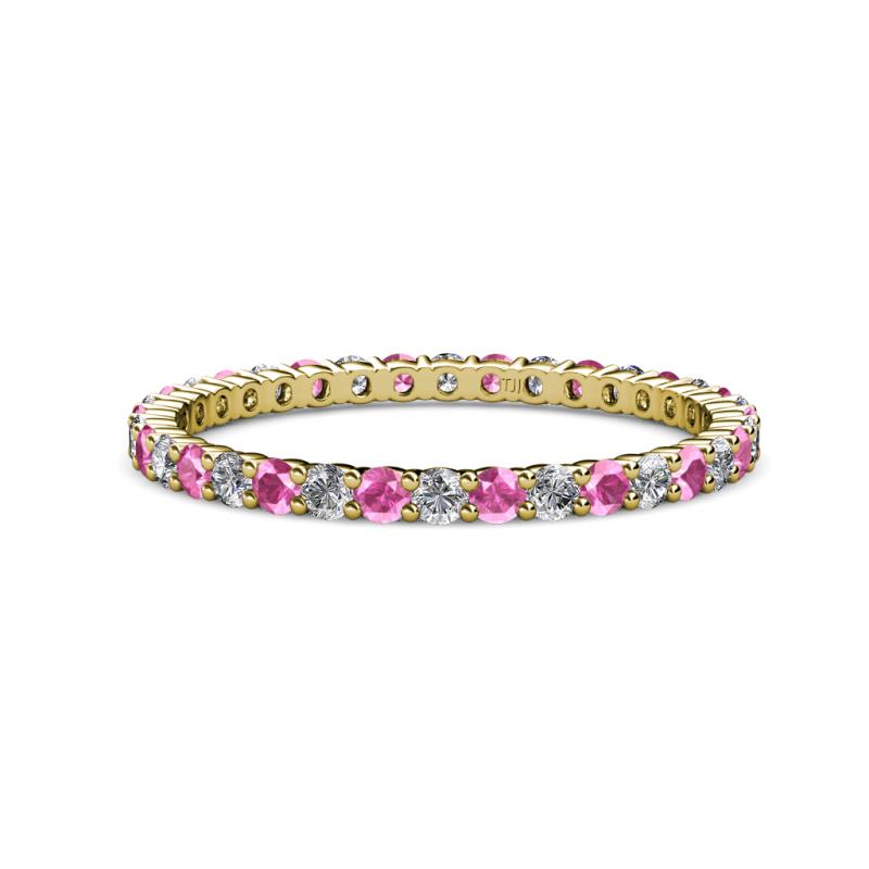 Joyce 2.00 mm Pink Sapphire and Diamond Eternity Band 