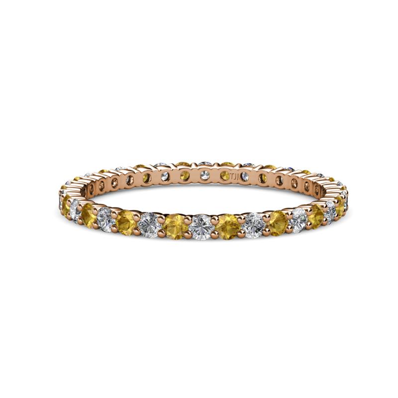 Joyce 2.00 mm Citrine and Diamond Eternity Band 