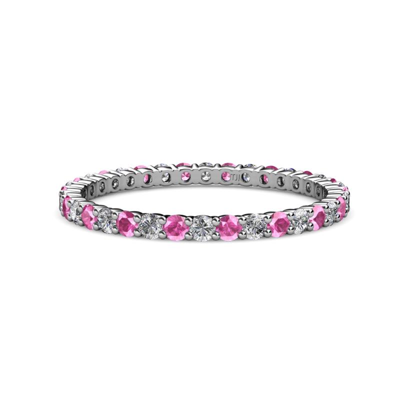 Joyce 2.00 mm Pink Sapphire and Diamond Eternity Band 