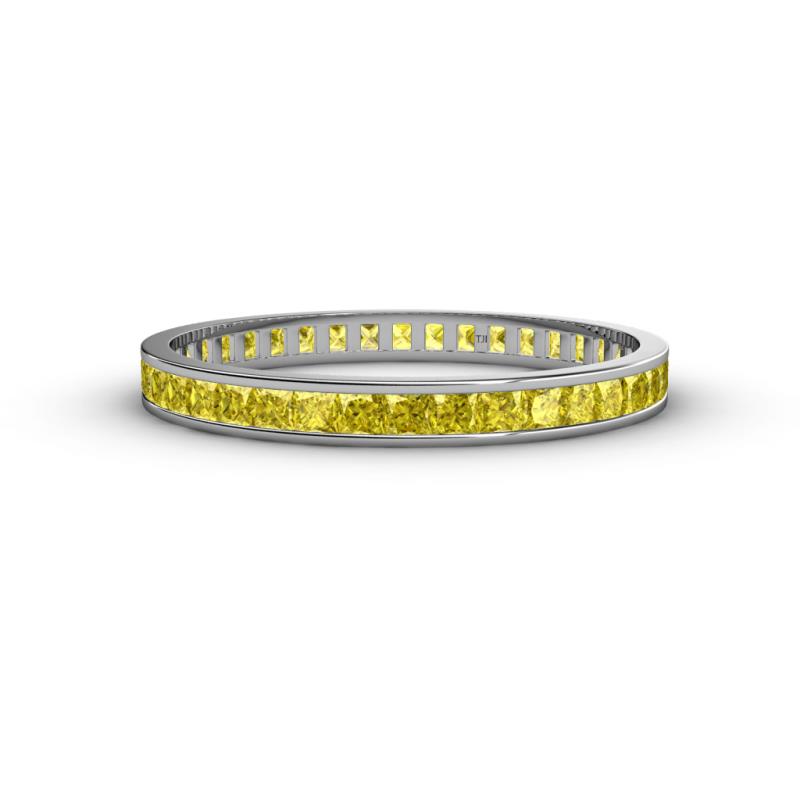 Rebica 2.50 mm Princess Cut Yellow Sapphire Eternity Band 