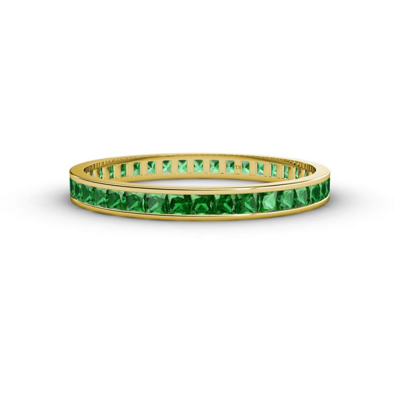 Rebica 2.50 mm Princess Cut Green Garnet Eternity Band 