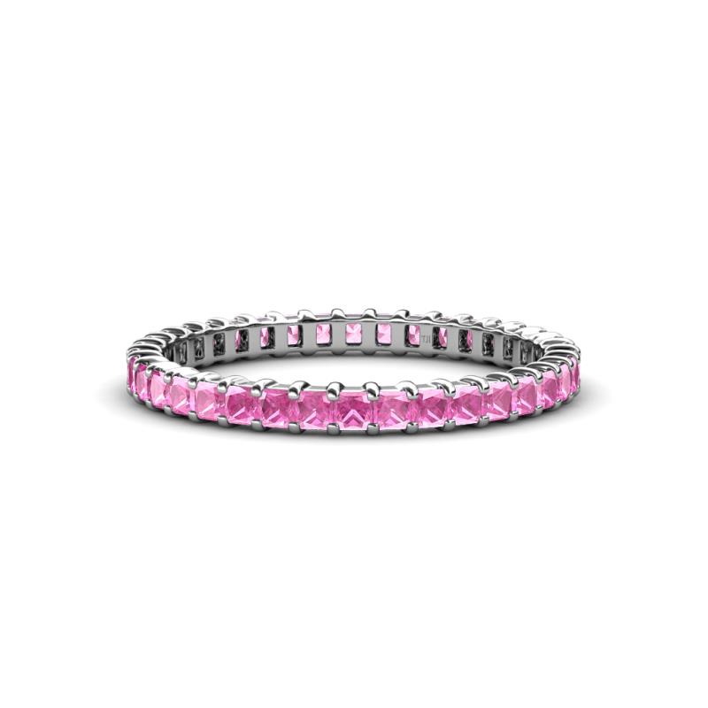 Allie 2.00 mm Princess Cut Pink Sapphire Eternity Band 