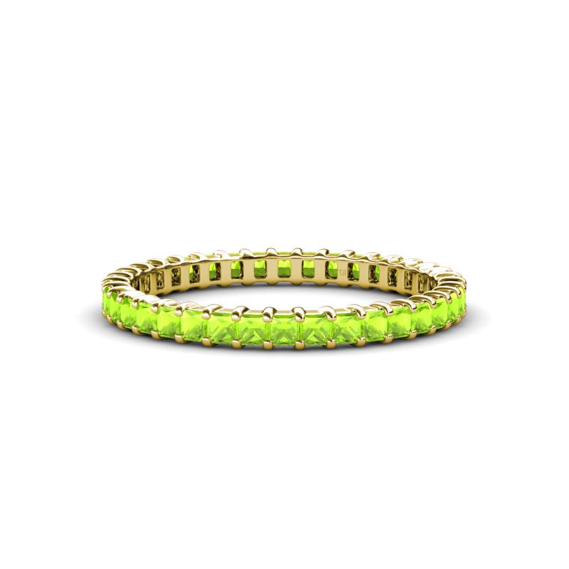 Allie 2.00 mm Princess Cut Peridot Eternity Band 