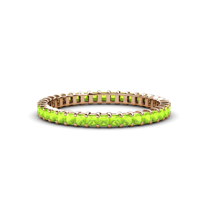 Allie 2.00 mm Princess Cut Peridot Eternity Band 
