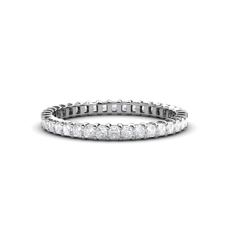 Allie 2.00 mm Princess Cut White Sapphire Eternity Band 