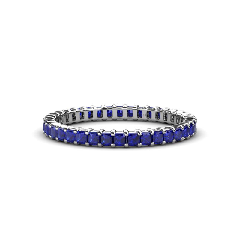 Allie 2.00 mm Princess Cut Blue Sapphire Eternity Band 