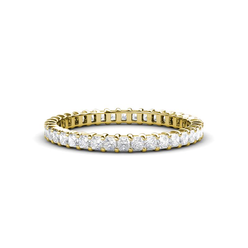 Allie 2.00 mm Princess Cut White Sapphire Eternity Band 